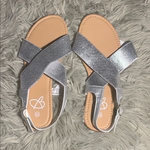 Silver sandals